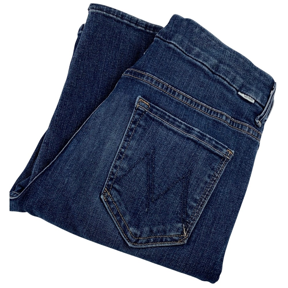 Mother High Waisted Looker Skinny Jeans Teaming Up Blue 29 1221-104 Womens